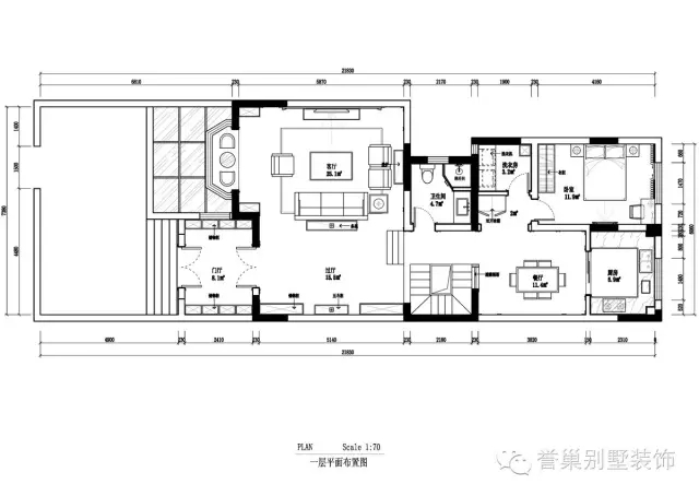 別墅設(shè)計(jì)一層平面布置圖