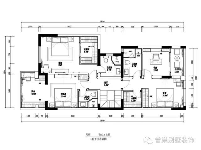 別墅設(shè)計(jì)二層平面布置圖